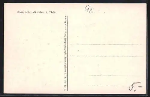 AK Kleinschmalkalden i. Thür., Ortsansicht aus der Vogelschau