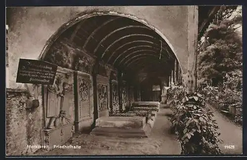 AK Marktbreit, Blick in die Friedhofhalle