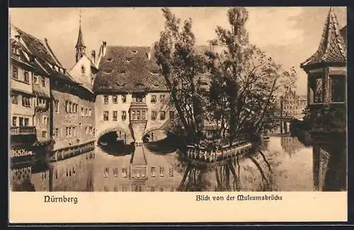 AK Nürnberg, Blick von der Museumsbrücke