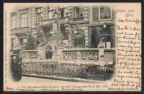 AK Köln, Der Heinzelmännchen-Brunnen am Hof