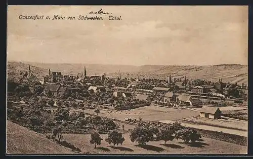 AK Ochsenfurt a. M., Totalansicht von Südosten