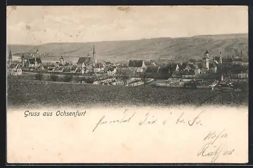 AK Ochsenfurt / Main, Blick über den Ort