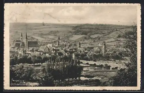 AK Ochsenfurt a. M., Ortsansicht mit Flusspartie