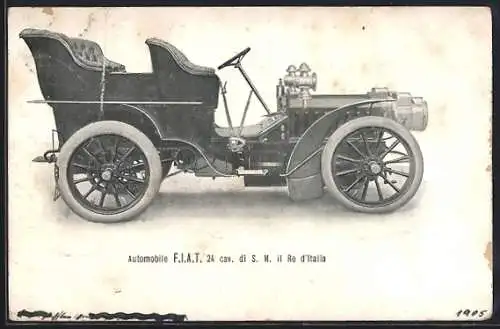 AK Automobile Fiat 24 cav. di S. M. il Re d`Italia