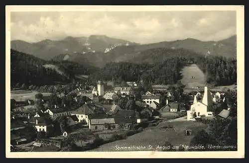 AK St. Aegyd am Neuwalde, Gesamtansicht des Ortes