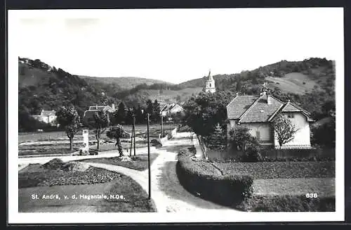 AK St. Andrä vor dem Hagentale, Teilansicht mit Kirche