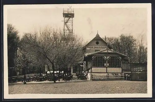 AK Gaaden /Wienerwald, Cafe-Restaurant zur Jubiläumswarte auf der Vogeltennwiese