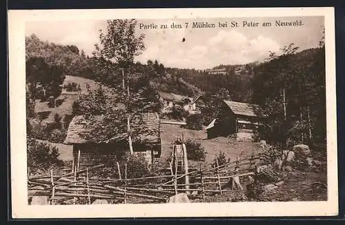 AK St. Peter am Neuwald, Partie zu den 7 Mühlen