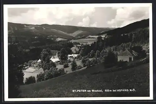 AK St. Peter am Wechsel, Ortsansicht in den Bergen