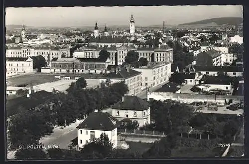 AK St. Pölten /N. Oe., Panoramablick über die Stadt