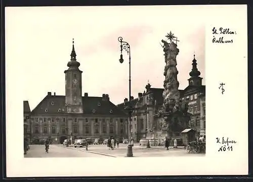 Foto-AK Adalbert Defner: NÖ11, St. Pölten, Rathaus