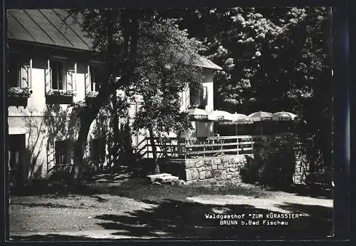 AK Brunn b. Bad Fischau, Waldgasthof Zum Kürassier