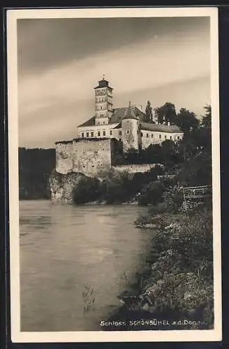 AK Schönbühel a. d. Donau, Schloss mit Flusspartie