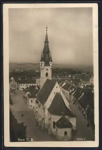 AK Horn /N. D., Blick auf die Kirche