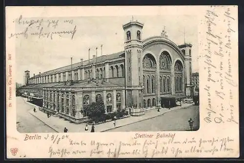 AK Berlin, Stettiner Bahnhof im Sonnenschein, Invalidenstrasse