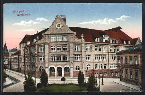 AK Pforzheim, Blick auf die Hildaschule