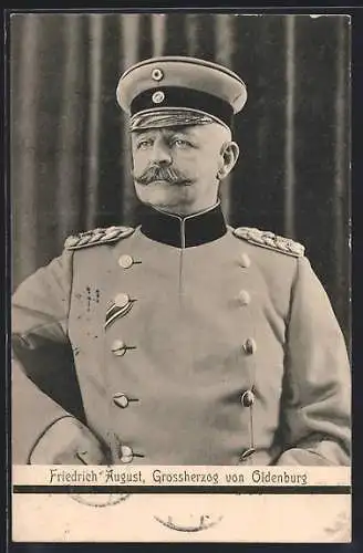 AK Grossherzog Friedrich August von Oldenburg in Uniform