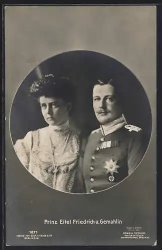 AK Prinz Eitel Friedrich & Gemahlin