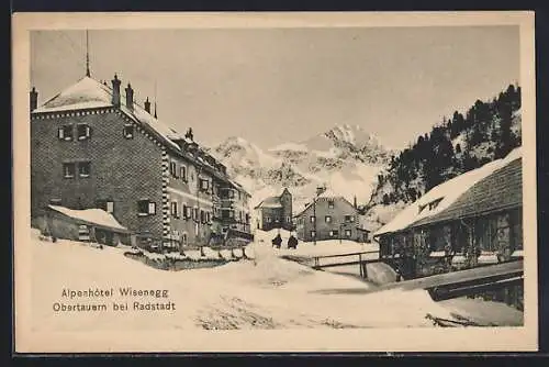 AK Obertauern, Alpenhotel Wisenegg im Winter