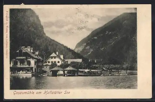 AK Hallstatt, Gasthaus Gosaumühle am Hallstätter See