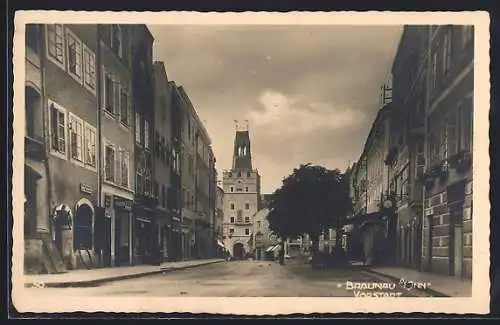 AK Braunau am Inn, Partie in der Vorstadt