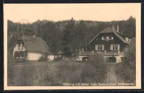 AK Horn /N. Ö., Mödring, Hotel-Cafe-Restaurant zur Waldschenke