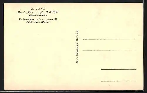 AK Bad Hall, Hotel R. Jank Zur Post