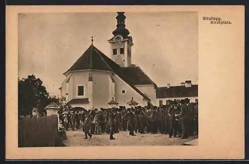 AK Strallegg, Partie am Kirchplatz