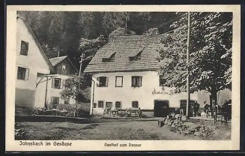 AK Johnsbach im Gesäuse, Blick auf den Gasthof zum Donner