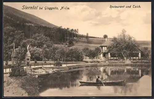 AK Gloggnitz, Restaurant und Teich i. Sierntal