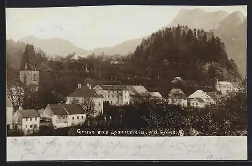 AK Losenstein, Teilansicht mit Bergen