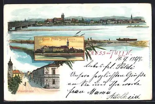 AK Tulln, Teilansicht, Kaiser Franz Josef-Kaserne, Wienerstrasse