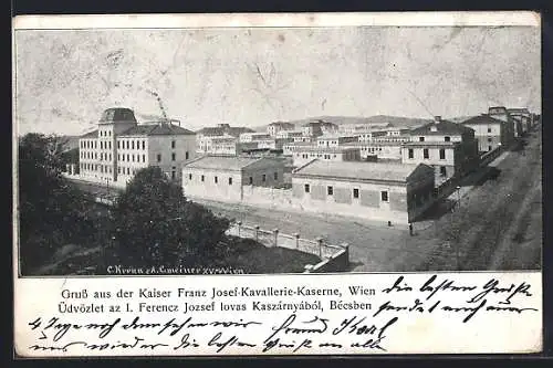 AK Wien, Kaiser Franz Josef-Kavallerie-Kaserne Breitenseer Strasse