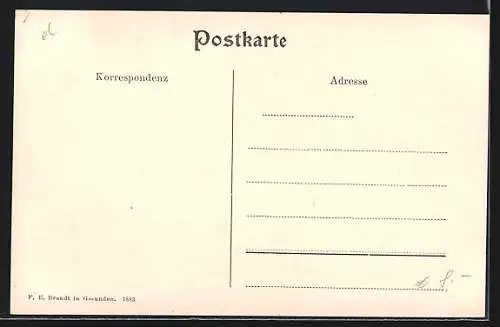 AK Burgau am Attersee, Uferpartie mit Bergen