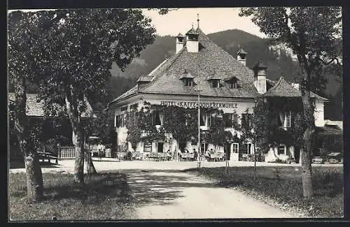 AK Goisern, Weg zum Hotel-Cafe Goiserermühle