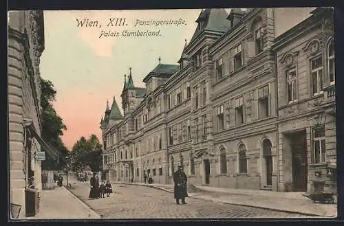 AK Wien, Palais Cumberland in der Penzingerstrasse