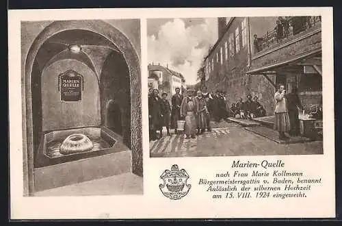 AK Baden bei Wien, Marien-Quelle, Strassenpartie