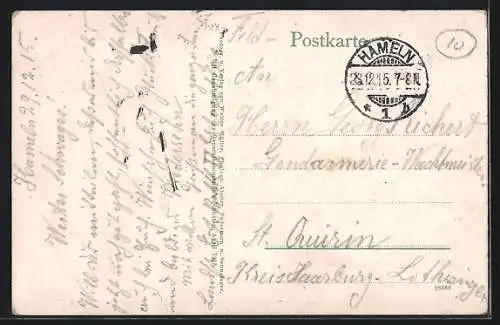 AK Französische Kriegsgefangene hinter Stacheldraht