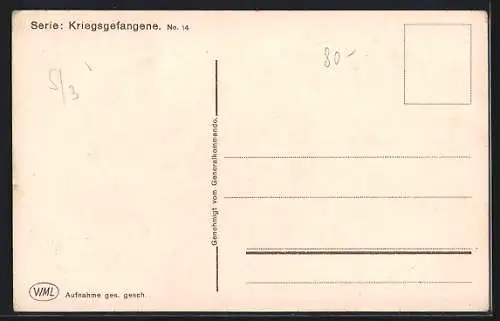 AK Kriegsgefangene Schotten mit Suppentassen