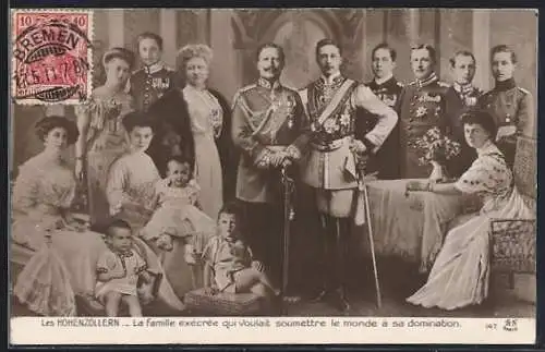 AK Unsere Kaiserfamilie, Wilhelm II mit Familie