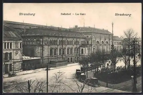 AK Strasbourg, La Gare, Bahnhof