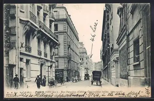 AK Paris, Rue Pergolèse