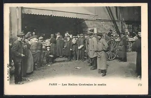 AK Paris, Les Halles Centrales le matin