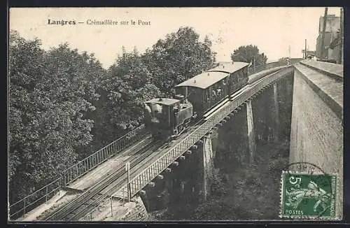 AK Langres, Crémaillère sur le Pont, Bergbahn