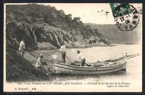 AK Cap Nègre, Les pêcheurs près Cavalaire avec leur bateau