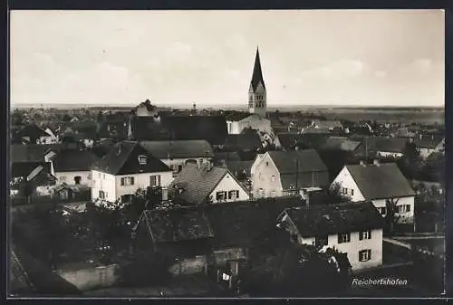 AK Reichertshofen / Oberbayern, Ortsansicht mit Kirche