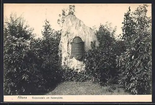 AK Hamburg-Altona, Gedenkstein am Kaiserplatz