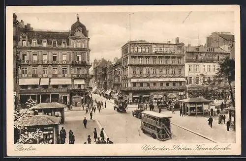 AK Berlin, Blick auf Kranzlerecke, Unter den Linden Ecke Friedrichstrasse