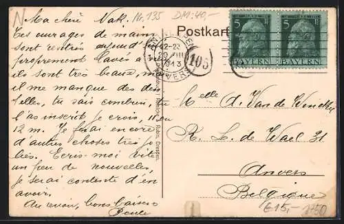 AK Würzburg, Strassenpartie mit Theater