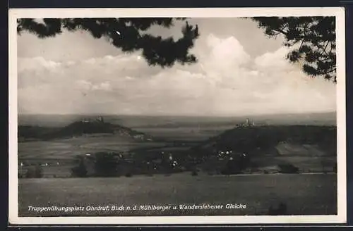 AK Ohrdruf, Truppenübungsplatz, Blick nach der Mühlberger und Wanderslebener Gleiche